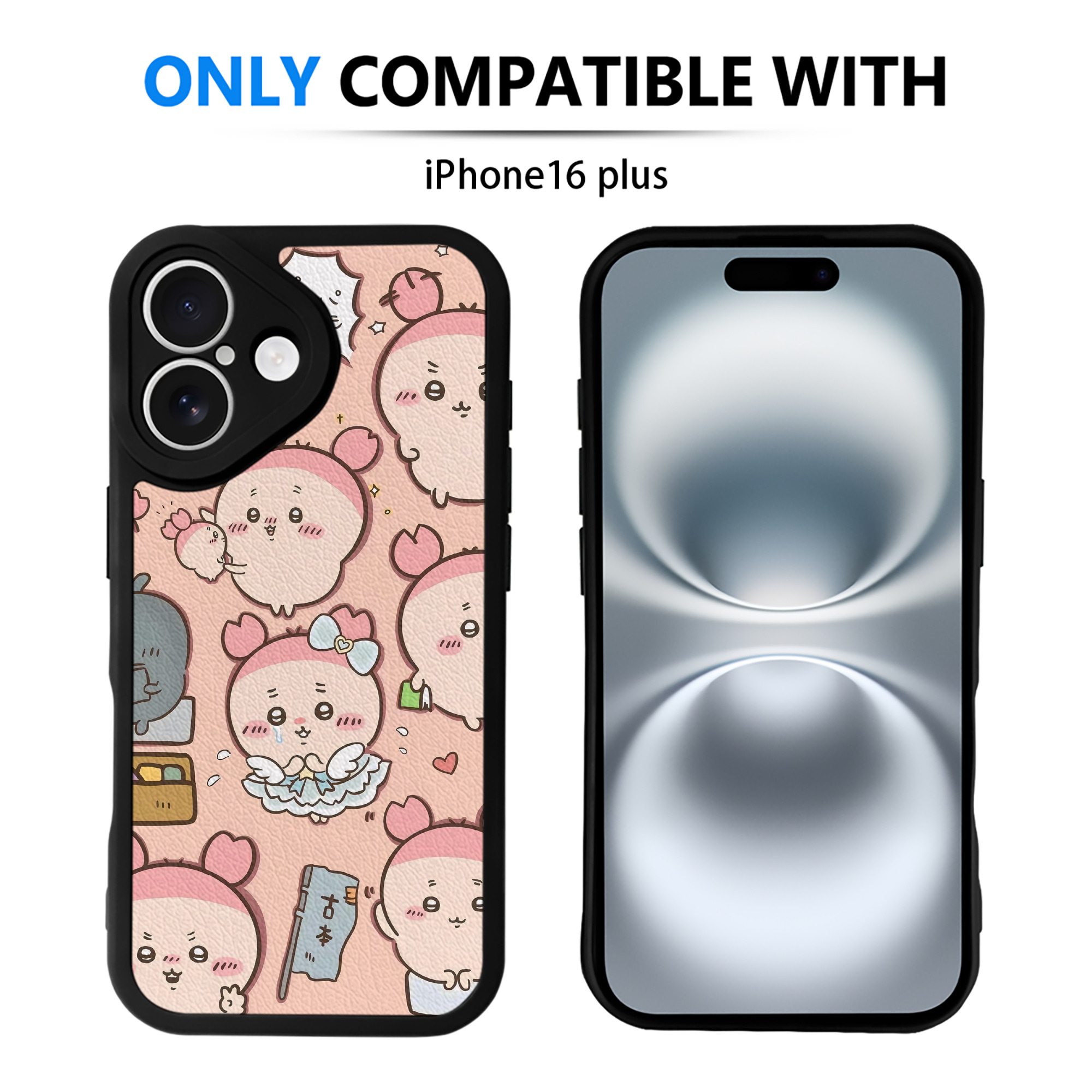 （画像用） ちいかわ Chii-kawa 【iPhone 16シリーズ対応】シリコンスマホケース（レザー調） 材質：シリコン